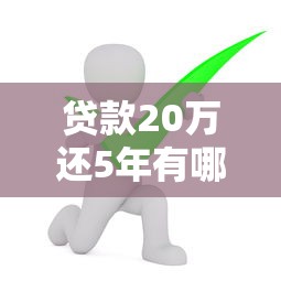 贷款20万还5年有哪些好选择?这几种渠道优缺点全解析 贷款20万还5年有哪些好选择?这几种渠道优缺点全解析