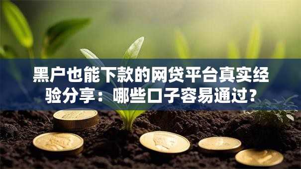 黑户也能下款的网贷平台真实经验分享:哪些口子容易通过? 黑户也能下款的网贷平台真实经验分享:哪些口子容易通过?