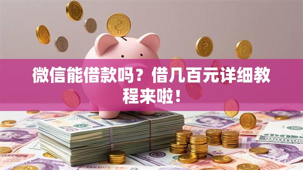 微信能借款吗?借几百元详细教程来啦! 微信能借款吗?借几百元详细教程来啦!