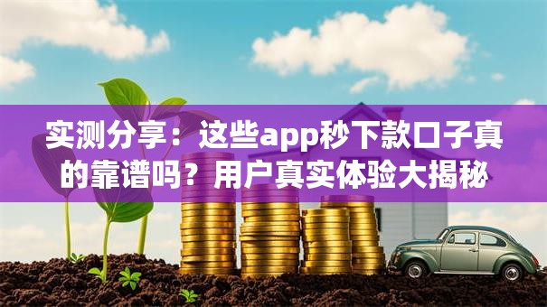 实测分享:这些app秒下款口子真的靠谱吗?用户真实体验大揭秘 实测分享:这些app秒下款口子真的靠谱吗?用户真实体验大揭秘