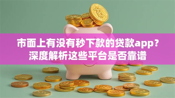 市面上有没有秒下款的贷款app?深度解析这些平台是否靠谱 市面上有没有秒下款的贷款app?深度解析这些平台是否靠谱