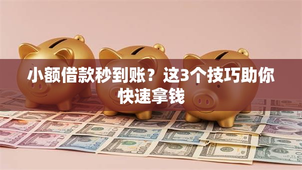 小额借款秒到账?这3个技巧助你快速拿钱 小额借款秒到账?这3个技巧助你快速拿钱