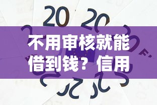 不用审核就能借到钱?信用贷快速到账新渠道 不用审核就能借到钱?信用贷快速到账新渠道