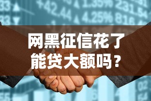 网黑征信花了能贷大额吗？这5个破解方法真实有效
