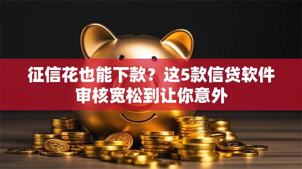 征信花也能下款？这5款信贷软件审核宽松到让你意外