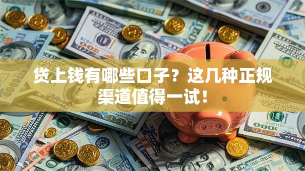 贷上钱有哪些口子?这几种正规渠道值得一试! 贷上钱有哪些口子?这几种正规渠道值得一试!