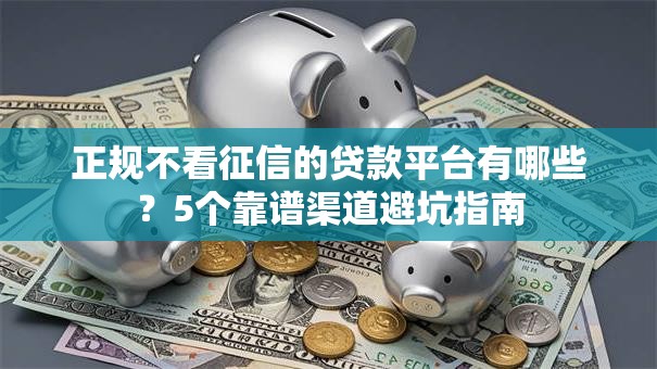 正规不看征信的贷款平台有哪些？5个靠谱渠道避坑指南