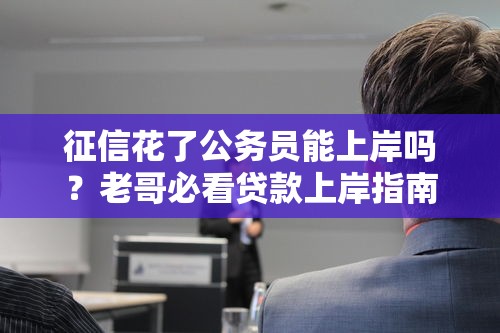 征信花了公务员能上岸吗？老哥必看贷款上岸指南