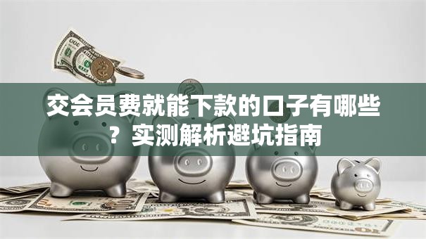交会员费就能下款的口子有哪些?实测解析避坑指南 交会员费就能下款的口子有哪些?实测解析避坑指南