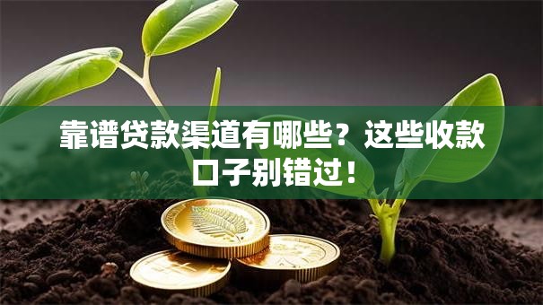 靠谱贷款渠道有哪些?这些收款口子别错过! 靠谱贷款渠道有哪些?这些收款口子别错过!