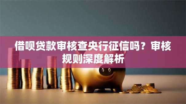 借呗贷款审核查央行征信吗？审核规则深度解析