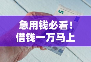 急用钱必看！借钱一万马上到账的网贷平台真实测评
