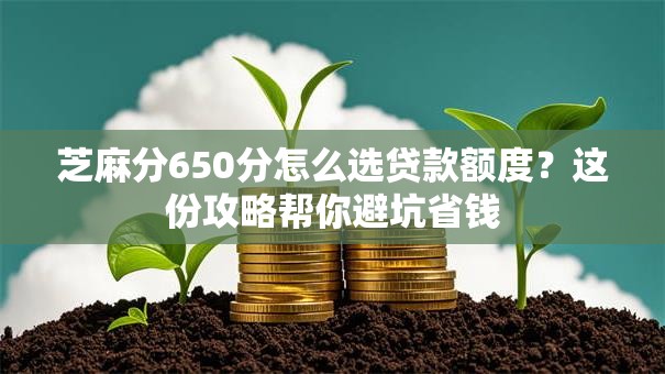 芝麻分650分怎么选贷款额度?这份攻略帮你避坑省钱 芝麻分650分怎么选贷款额度?这份攻略帮你避坑省钱