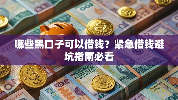 哪些黑口子可以借钱?紧急借钱避坑指南必看 哪些黑口子可以借钱?紧急借钱避坑指南必看