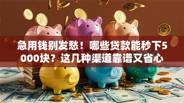 急用钱别发愁!哪些贷款能秒下5000块?这几种渠道靠谱又省心 急用钱别发愁!哪些贷款能秒下5000块?这几种渠道靠谱又省心