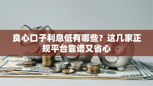 良心口子利息低有哪些？这几家正规平台靠谱又省心