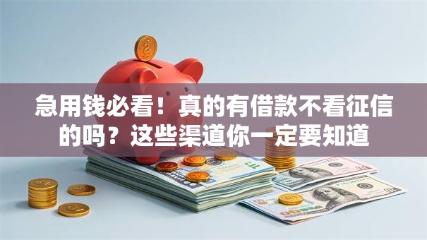 急用钱必看！真的有借款不看征信的吗？这些渠道你一定要知道
