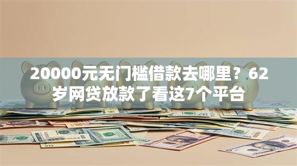 20000元无门槛借款去哪里？62岁网贷放款了看这7个平台