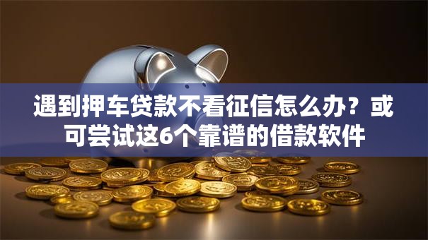 遇到押车贷款不看征信怎么办？或可尝试这6个靠谱的借款软件