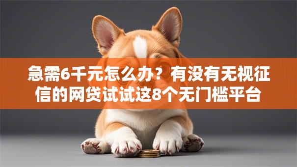 急需6千元怎么办？有没有无视征信的网贷试试这8个无门槛平台