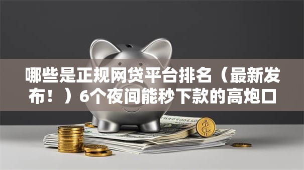 哪些是正规网贷平台排名（最新发布！）6个夜间能秒下款的高炮口子