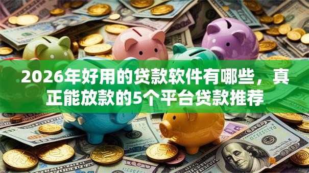 2026年好用的贷款软件有哪些，真正能放款的5个平台贷款推荐