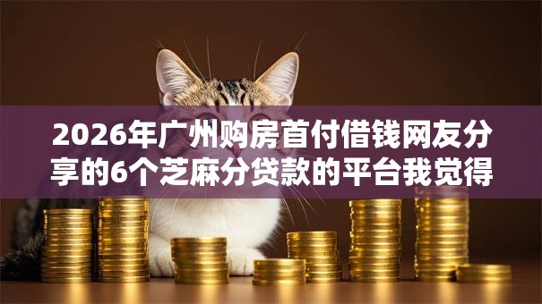 2026年广州购房首付借钱网友分享的6个芝麻分贷款的平台我觉得不错！