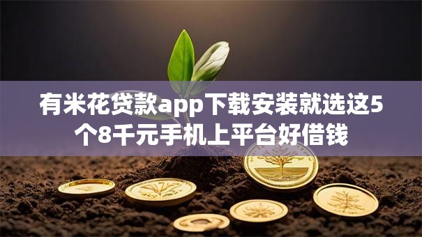 有米花贷款app下载安装就选这5个8千元手机上平台好借钱