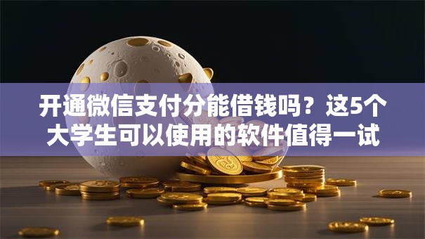 开通微信支付分能借钱吗？这5个大学生可以使用的软件值得一试
