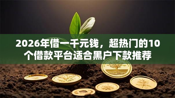 2026年借一千元钱，超热门的10个借款平台适合黑户下款推荐