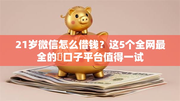 21岁微信怎么借钱？这5个全网最全的黒口子平台值得一试