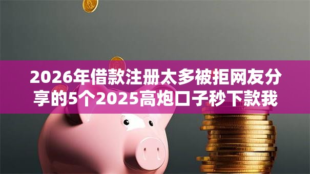 2026年借款注册太多被拒网友分享的5个2025高炮口子秒下款我觉得不错！