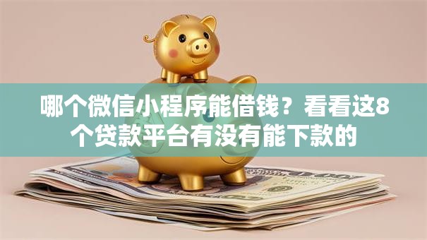 哪个微信小程序能借钱？看看这8个贷款平台有没有能下款的