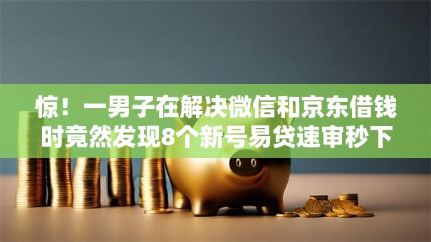 惊！一男子在解决微信和京东借钱时竟然发现8个新号易贷速审秒下款平台，事后分享了出来