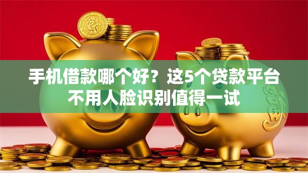 手机借款哪个好？这5个贷款平台不用人脸识别值得一试
