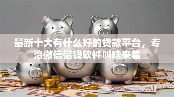 最新十大有什么好的贷款平台，专治微信借钱软件叫啥来着
