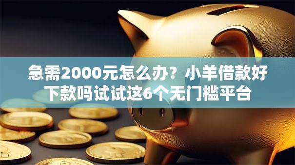 急需2000元怎么办？小羊借款好下款吗试试这6个无门槛平台