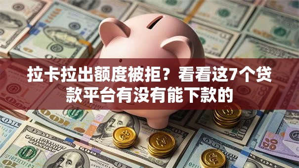 拉卡拉出额度被拒？看看这7个贷款平台有没有能下款的