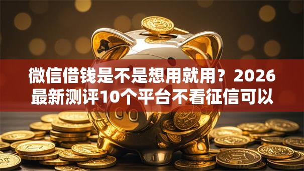 微信借钱是不是想用就用？2026最新测评10个平台不看征信可以借到钱