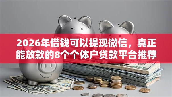 2026年借钱可以提现微信，真正能放款的8个个体户贷款平台推荐