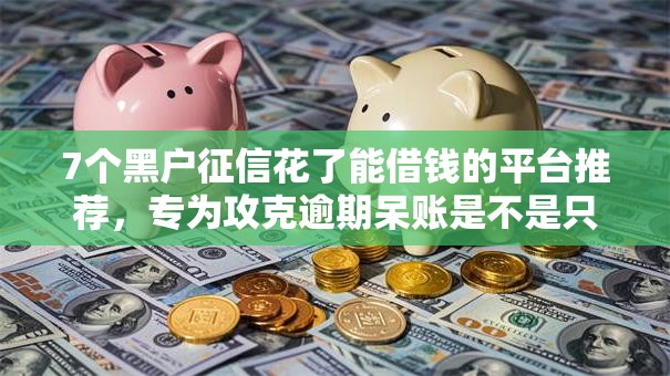 7个黑户征信花了能借钱的平台推荐，专为攻克逾期呆账是不是只还本金难题