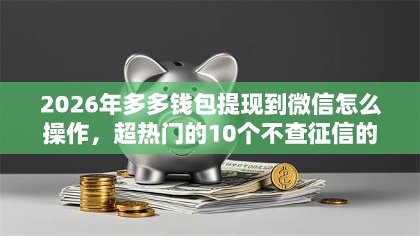 2026年多多钱包提现到微信怎么操作，超热门的10个不查征信的口子推荐