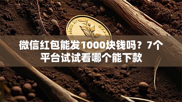 微信红包能发1000块钱吗?7个平台试试看哪个能下款 微信红包能发1000块钱吗?7个平台试试看哪个能下款