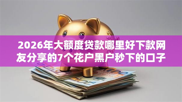 2026年大额度贷款哪里好下款网友分享的7个花户黑户秒下的口子我觉得不错！