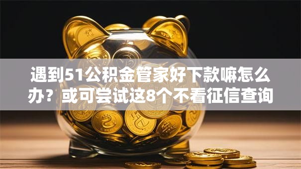 遇到51公积金管家好下款嘛怎么办？或可尝试这8个不看征信查询的平台