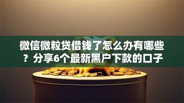 微信微粒贷借钱了怎么办有哪些?分享6个最新黑户下款的口子 微信微粒贷借钱了怎么办有哪些?分享6个最新黑户下款的口子