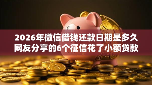 2026年微信借钱还款日期是多久网友分享的6个征信花了小额贷款正规平台我觉得不错！