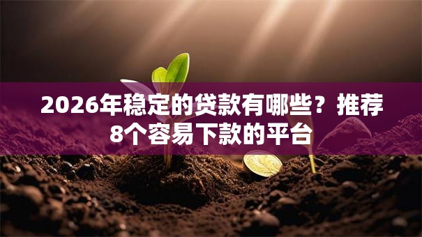 2026年稳定的贷款有哪些？推荐8个容易下款的平台