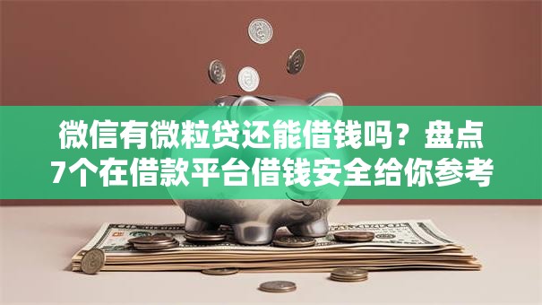 微信有微粒贷还能借钱吗？盘点7个在借款平台借钱安全给你参考