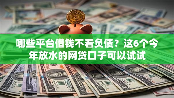 哪些平台借钱不看负债？这6个今年放水的网贷口子可以试试